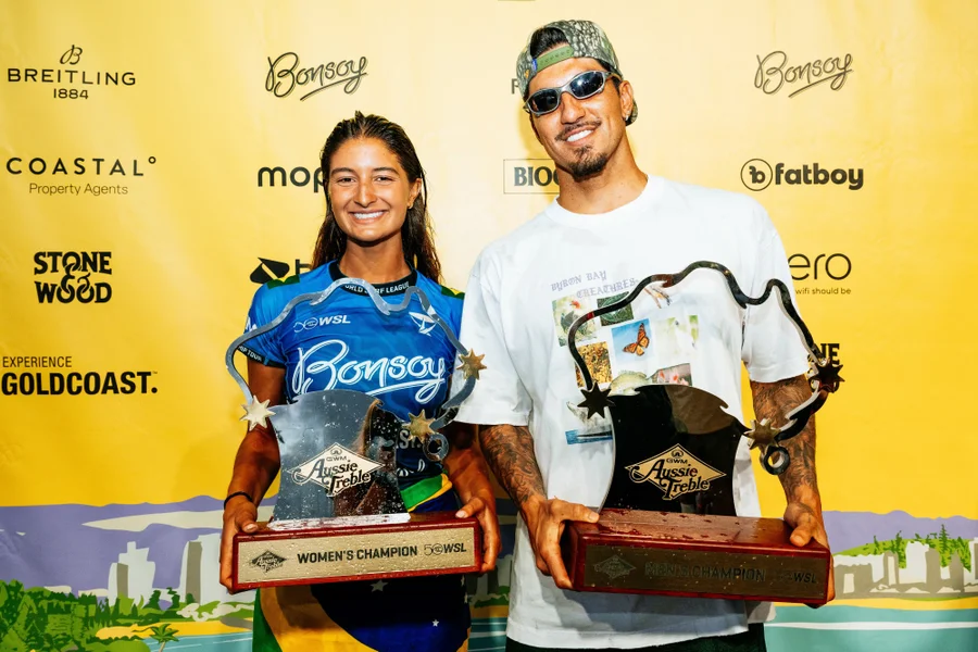 WSL: Medina e Luana lideram temporada e Brasil domina ranking após etapas na Austrália